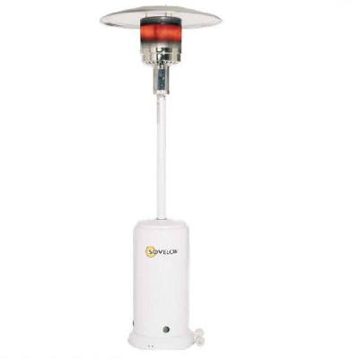 Parasol chauffant mobile blanc au gaz propane Sovelor | Brasilia MI