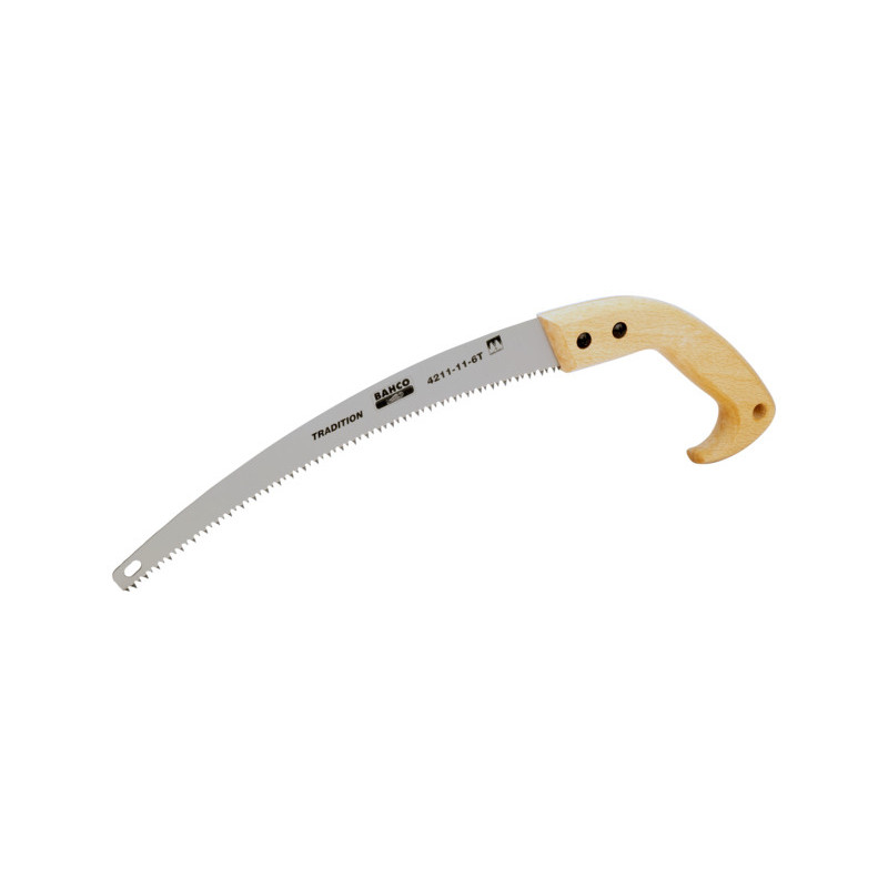 Scie arboricole poignée bois denture trempée 280 mm Bahco | 4211-11-6T