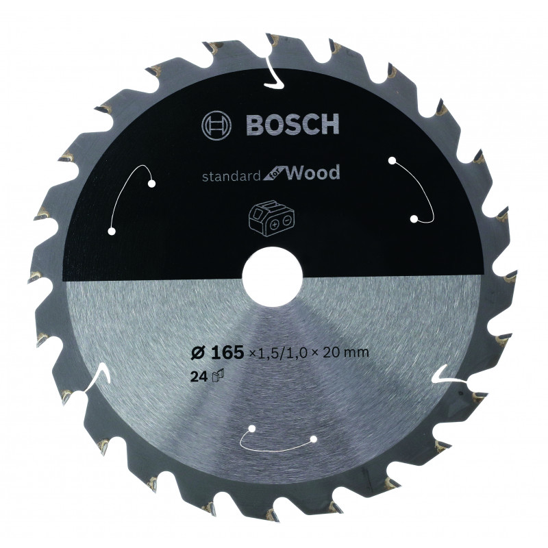Lame de scie circulaire Sans-fil STD Bois 165x15.875x12T Bosch Professional | 2608837680