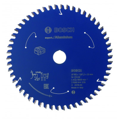 Lame de scie circulaire Sans-fil Expert Alu 160x20x54T Bosch Professional | 2608644538