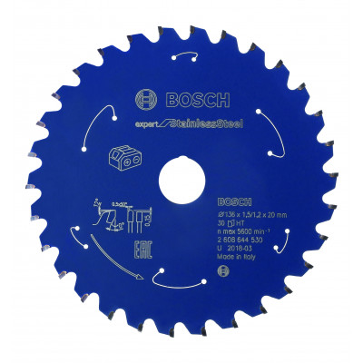 Lame de scie circulaire Sans-fil Expert Inox 160x20x40T Bosch Professional | 2608644533