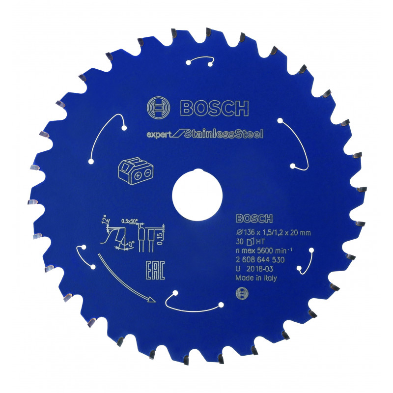 Lame de scie circulaire Sans-fil Expert Inox 160x20x40T Bosch Professional | 2608644533