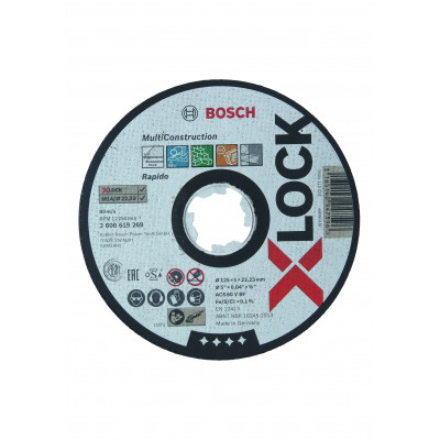 Disques à tronçonner X-LOCK 125 x 1,0 MM Multiconstruction Bosch Professional | 2608619269