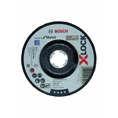 Disques abrasifs X-LOCK Expert for Metal X-LOCK 125 x 6,0 Acier déporté Bosch Professional | 2608619259