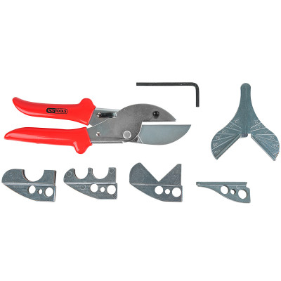 Cisaille et jeu de mors pour tuyaux et tubes plastiques, 8 pcs KS Tools | 123.0075