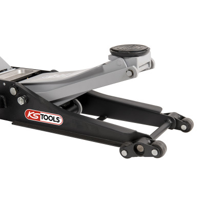 Cric hydraulique extra-bas acier ULTIMATE 2T avec double-roues avant KS Tools | 161.0372