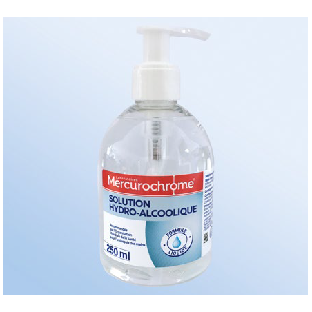 Gel hydro-alcoolique pompe 250 ml Mercurochrome | Y5170