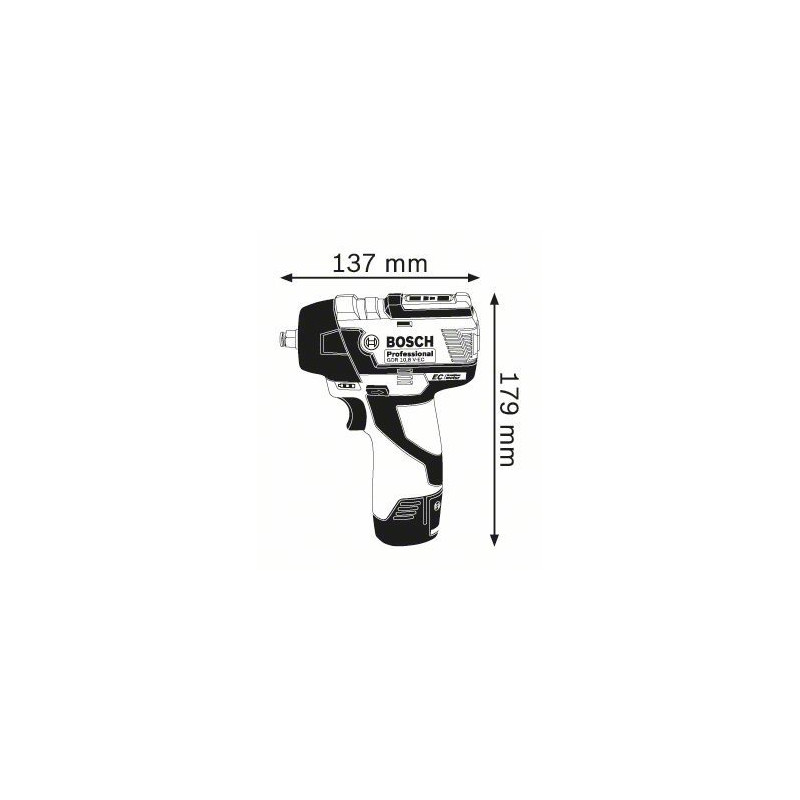 06019E0100 Boulonneuses sans-fil Bosch GDS 10,8 V-EC Professional outils Bosch Bleu