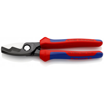 Coupe-câbles à double tranchants avec gaines bi-matière brunie 200 mm KNIPEX | 95 12 200