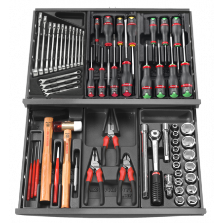 COMPOSITION (MODULE) DE 69 OUTILS FACOM POUR SERVANTE |  CM.69PB