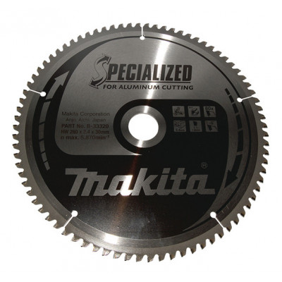 Lame de scies à onglet Makita pour aluminium Diam 260 alésage 30 mm 80 dents | B-33320