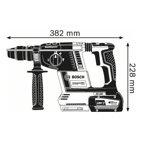 0611910002 Perforateur sans fil Bosch GBH 18V-26 F Professional outils Bosch Bleu