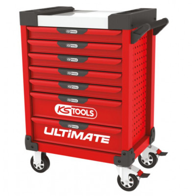 Servante ULTIMATE rouge, 7 tiroirs - KS Tools | 809.0007