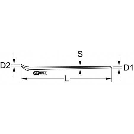 Barre à mine INOX, 500 mm, diamètre 18 mm KSTools | 964.3203