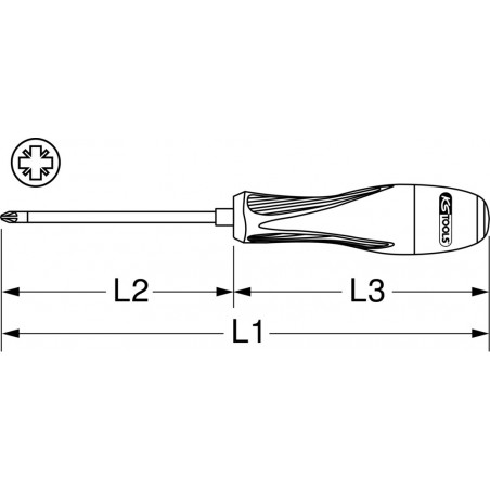 Tournevis ULTIMATEplus® extra long PZ3, L.300mm KSTools | 922.6088