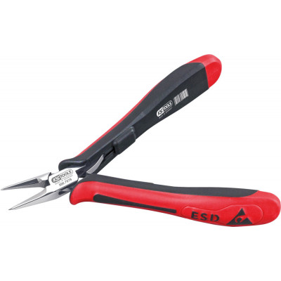 Pince ESD à becs demi-ronds lisses, 130 mm KSTools | 500.7078