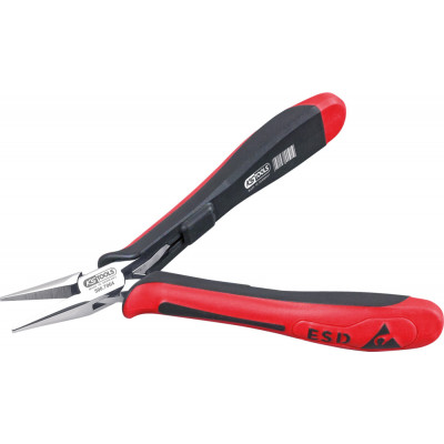 Pince ESD à becs demi-ronds striés, 130 mm KSTools | 500.7065