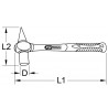 Marteau de test, INOX, 500g KSTools | 964.2032