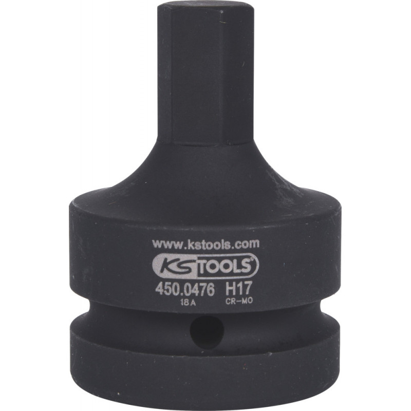 Douille tournevis à chocs 6 pans 1'', 17 mm KSTools | 450.0476