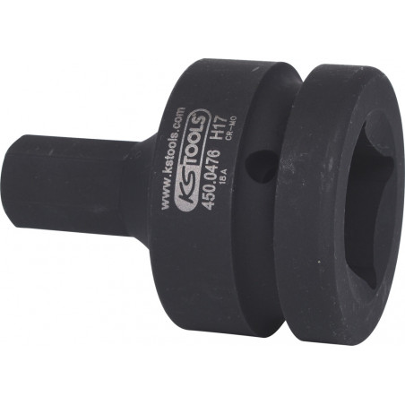 Douille tournevis à chocs 6 pans 1'', 17 mm KSTools | 450.0476