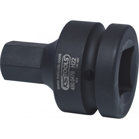 Douille tournevis à chocs 6 pans 1'', 22 mm KSTools | 450.0478