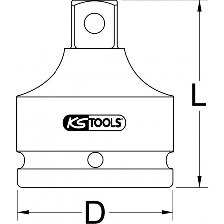 Douille tournevis à chocs 6 pans 1'', 22 mm KSTools | 450.0478
