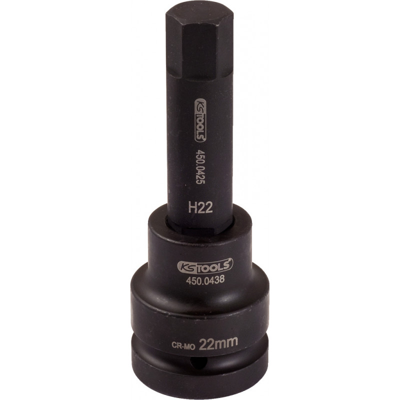 Douille tournevis longue à chocs 6 pans 1'', 17 mm KSTools | 450.0491