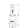 Douille tournevis longue à chocs 6 pans 1'', 17 mm KSTools | 450.0491