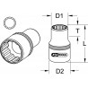 Douille 12 pans 1'', 38 mm KSTools | 911.1047
