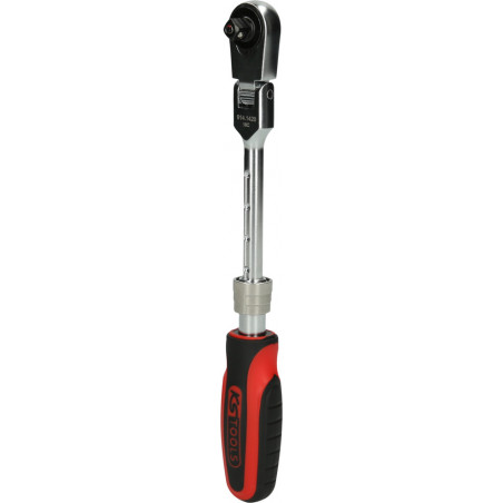 Cliquet téléscopique réversible 1/4'' à tête articulée, 72 dents KSTools | 914.1420