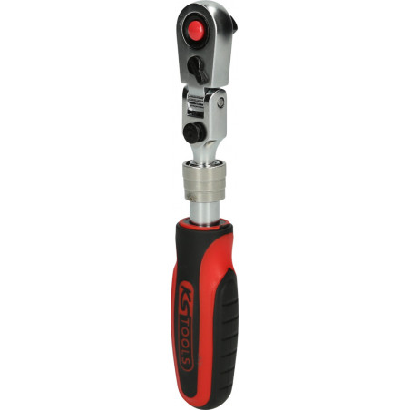 Cliquet téléscopique réversible 1/4'' à tête articulée, 72 dents KSTools | 914.1420