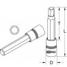 Douille tournevis 6 pans ULTIMATE 1/2'', L.110 mm - 13 mm KSTools | 911.5354