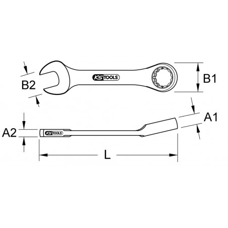 Clé mixte courte, 5,5 mm KSTools | 518.0004