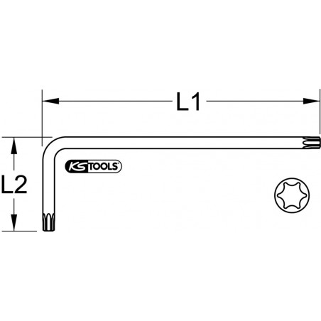 Clé mâle TORX® longue, T5 KSTools | 151.2854