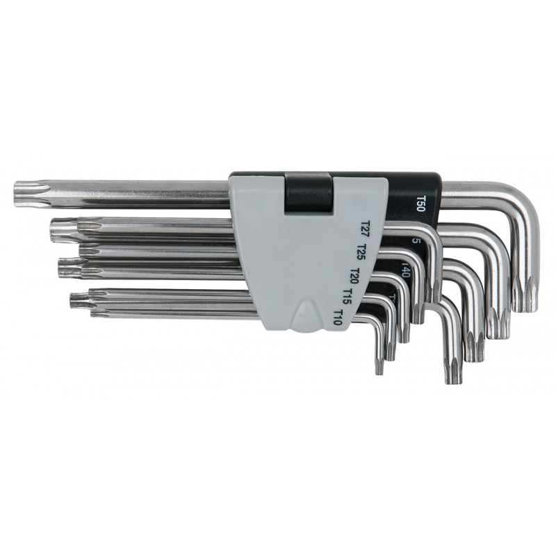 KS TOOLS Jeu de clés mâles coudées, Torx, carré intérieur six pans, 22