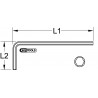 Clé mâle INOX 6 pans, courte - 1,5mm KSTools | 964.03015