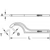 Clé à ergot brunie pour écrous à trous latéraux, 205-220 mm KSTools | 517.2312