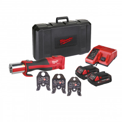 M18 BLHPT202C V-SET Sertisseuse Brushless 18V, 2Ah + 3 mâchoires Profile V (15/22/28 mm) Milwaukee | 4933451134
