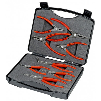 Coffret compact avec 8 pinces circlips (Modèle 48 / 49) avec mousse - KNIPEX | 00 21 25
