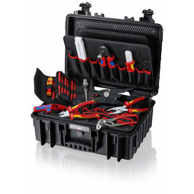 Mallette à outils "Robust23" Électro 25 outils - Antichoc Etanche poussière/eau - KNIPEX | 00 21 35