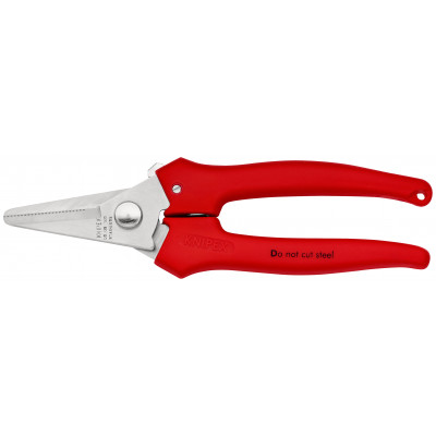 Ciseaux universels coupe-tout 140mm droits - Poignées PVC - Acier inox - KNIPEX | 95 05 140