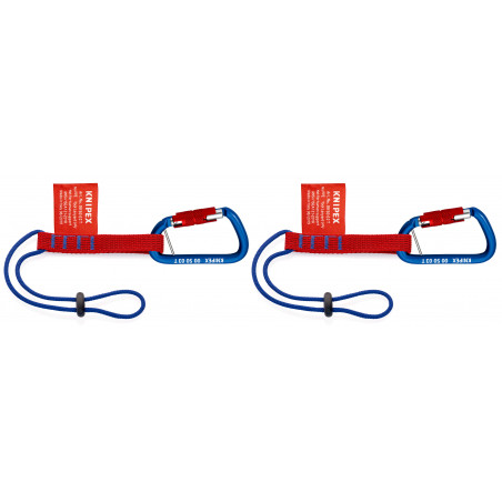 Lot de 2 adaptateurs boucle en sangle plate cousue avec cordon cousu et stoppeur - KNIPEX | 00 50 06 T BK