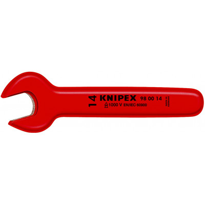 Clé à fourche - 7mm - Tête inclinée à 15° - Longueur 105mm - Isolée 1000V - KNIPEX | 98 00 07