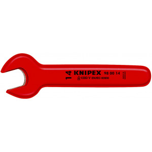 Clé à fourche - 13mm - Tête inclinée à 15° - Longueur 130mm - Isolée 1000V - KNIPEX | 98 00 13