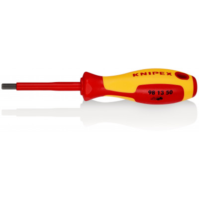Tournevis 6 pans mâle 5mm - Longueur lame 75mm - Isolé 1000V - KNIPEX | 98 13 50