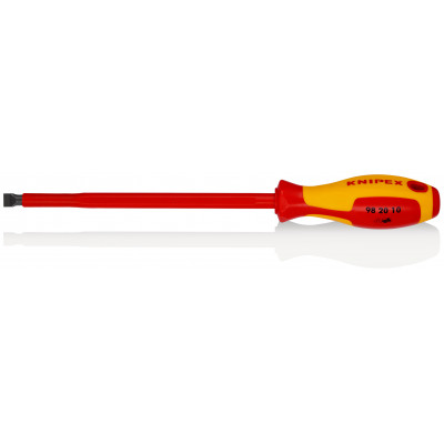 Tournevis plat - 10mm - Isolé 1000V - Longueur lame 200mm - KNIPEX | 98 20 10