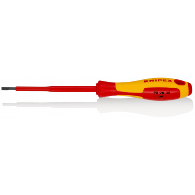 Tournevis plat - 3,5mm - Isolé 1000V - Longueur lame 100mm - KNIPEX | 98 20 35