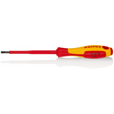 Tournevis plat - 4mm - Isolé 1000V - Longueur lame 100mm - KNIPEX | 98 20 40