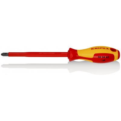Tournevis cruciforme Phillips® - PH3 - Isolé 1000V - Longueur lame 150mm - KNIPEX | 98 24 03
