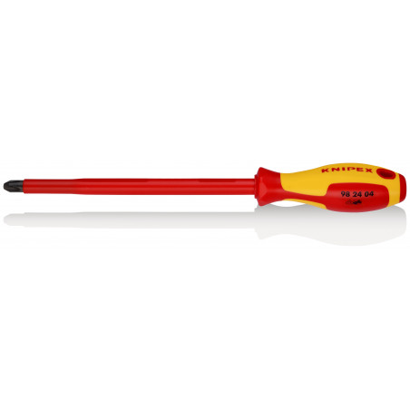 Tournevis cruciforme Phillips® - PH4 - Isolé 1000V - Longueur lame 200mm - KNIPEX | 98 24 04